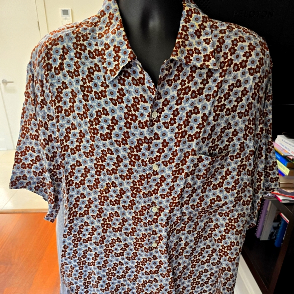 Brioni XL Rayon Shirt - Fits XXL/XXXL**
